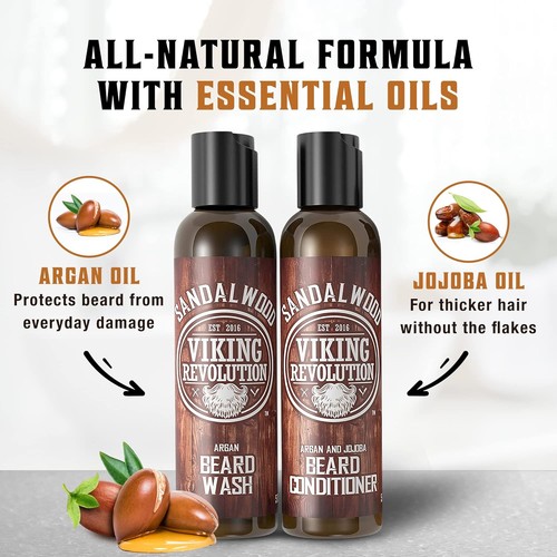 Viking Revolution Beard Wash & Conditioner Set 10 Ounce (Pack of 1) - Picture 6 of 8