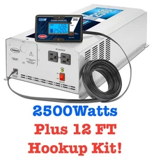 Tundra 2500 Watt Inverter Mod SINE Wave 12 VDC To 120v w/ 12ft Hookup Kit NEW