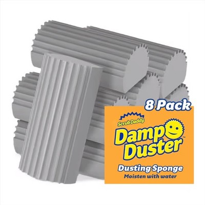 Scrub Daddy Damp Duster Dusting Sponges 8 Count - Dust Remover For Household