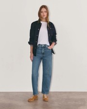Everlane High Rise Straight Jean Medium Wash Ankle Crop Classic Denim 29