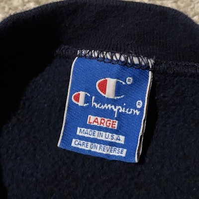 Made In USA Vintage 80s/90s Navy Champion Sweatshirt Size Large | eBay
