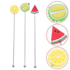 3Pcs Drink Stirrer Long Handle Cocktail Stirrer Coffee Mixing Stick Stirring