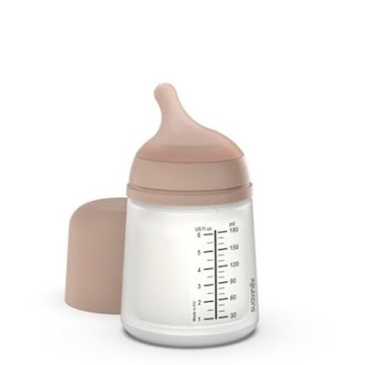 Suavinex Zero Zero Anti-Colic Baby Bottle, 6oz, #1 Spanish Brand, Medium Flow