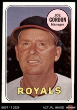 1969 Topps #484 Joe Gordon Royals MANAGER HOF 3 - VG