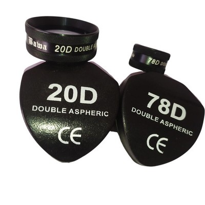 20D & 78D Double Aspheric Ophthalmic Lens Black Color Funduscopy & Slit Lamp