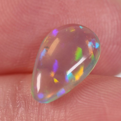 1.7ct Natural Solid Australian Opal, 7.4 x 11.8 x 3.8mm Polished Crystal Opal - Picture 4 of 7