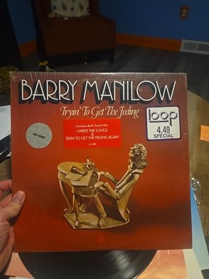 Barry Manilow Tryin  To Get The Feeling AL 4060 Vinyl Record Shrink Hype Sticker