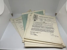 Illinois Central System Railroad Paper And Letter Lot Of 16 Pieces Collectible!