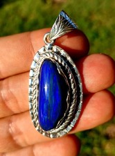 Lightning Ridge Sterling Silver Black Opal Pendant