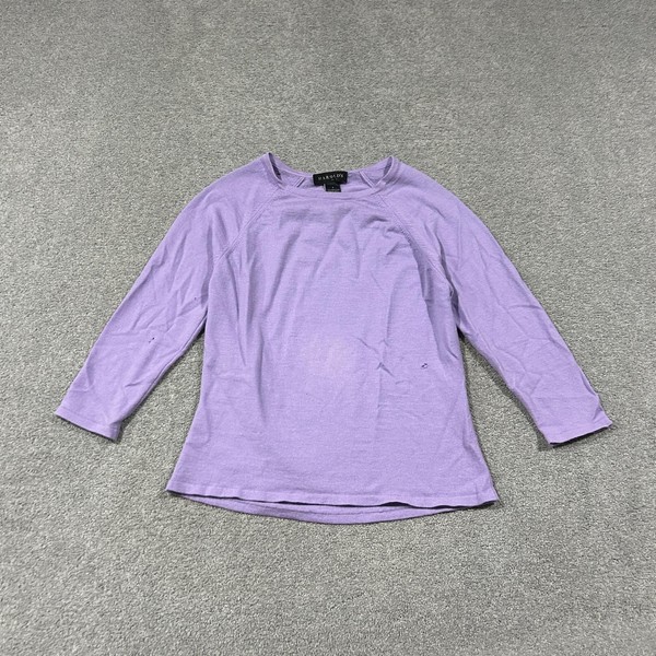 Harolds T-Shirt Size S Purple Merino Wool 3/4 Raglan Sleeve Knit Pullover Casual