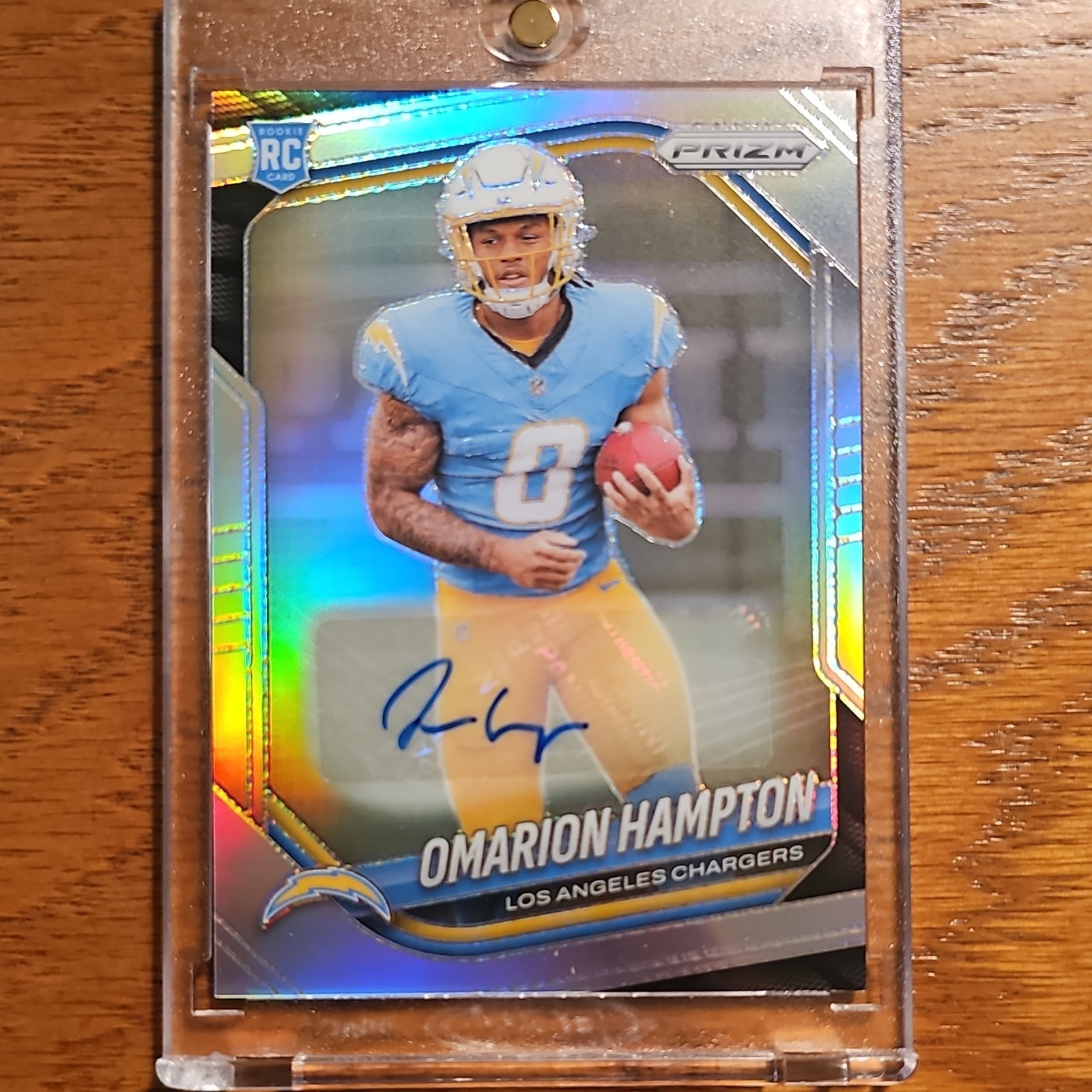 Panini Prizm Omarion Hampton Rookie Silver Prizm Autographs #355 Chargers 2025