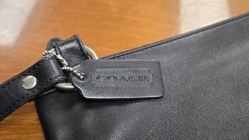 Vintage Coach 9457 Schultertasche Sacoche Metallbeschläge schwarz Leder SAUBER - Bild 6 von 14