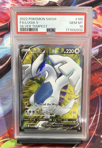 [PSA 10] Lugia V (Full Art) 185/195 Swsh12: Sword & Shield - Silver Tempest Holo