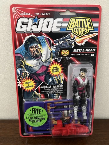 Gi Joe (Metal-Head) Anti-Tank Specialist 1994 Complete on Card