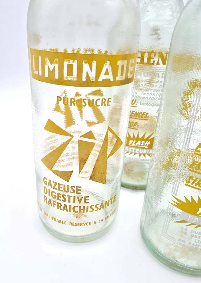 Anciennes bouteilles de limonade déco vintage en lot de 6 - C57 - Photo 4/4