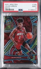 2021 Jalen Green PSA 9 Panini Spectra Meta Rookie RC Houston Rockets /25 