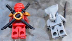 LEGO Ninjago Kai's Blade Cycle 9441 Motorcycle, Minifigures Rattla 98% Complete