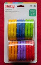 Nuby Linkables 18 Pack Connect Baby Toys To Pram Or Car Seat Bright Colours NEW