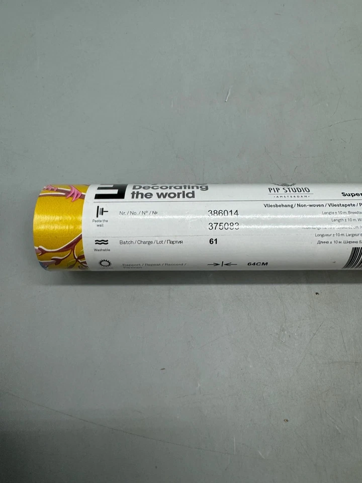 Rollo de papel tapiz floral amarillo Eijffinger Pip Studio 386014 53CM X 10M no tejido Foto 4 de 4