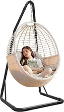 C Hammock Chair Stand, Heavy Duty Hanging Chair Stand Only, Solid Steel Structur