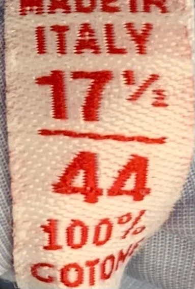 Isaia Mens Light Blue Cotton Long Sleeve Button Down Shirt sz 17.5/44 - Image 4 of 4