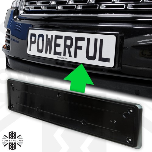 Schwarz Front Kennzeichenhalter Rahmen Sockel für Range Rover L405 Vogue ab 2013 - Bild 1 von 5