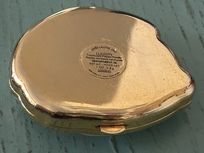 Vintage Estee Lauder White Bunny Rabbit Enamel Compact Pink Eye No