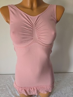 Schlankstütz Shape Bauchkiller Top, PU-UBF, Edle Spitze - Rosa - M 38 40 - SK 5