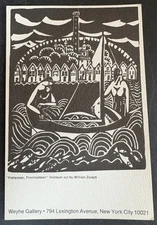 art postcard American Artists of 20s 30s 1972 Weyhe gallery invitation