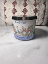 Peter Rabbit Beatrix Potter Candle 3 Wick Glass Wrapped Jar GooseCreek Blueberry