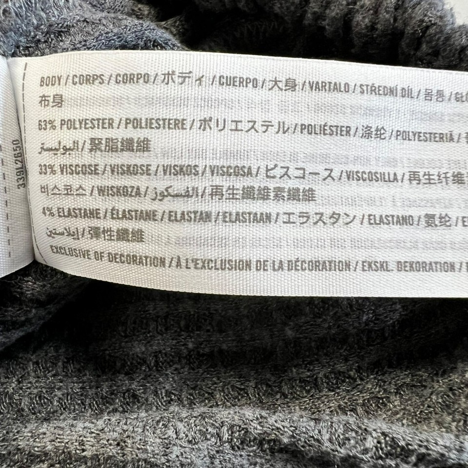 Hollister Scoop Neck Gray Colorblock Cut Out Back Sweater Size XS Tie