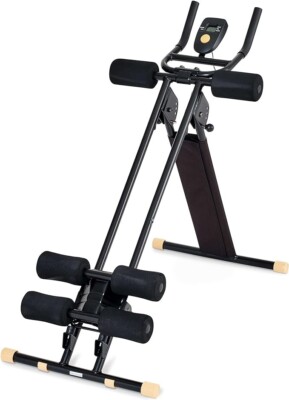 SportPlus Abdominal Bench for Home, Foldable, Fixed and Flexible Support