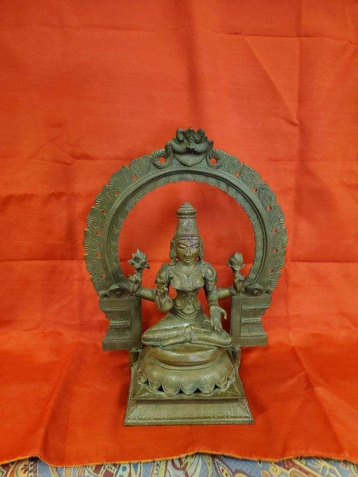 Juego de 8 estatuas de bronce Lakshami de 12" de altura Ashthalakshami Foto 4 de 4