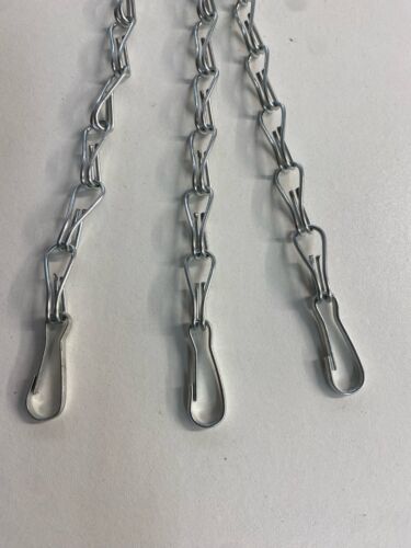 Ersatz 3 Strang Hängekorb BZP Metallketten 16" 18" Glockenspiel Feeder Lampe - Bild 3 von 16