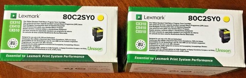 Lexmark 802SY Yellow Standard Yield Return Program Toner Cartridge 80C2SY0 - Picture 1 of 7