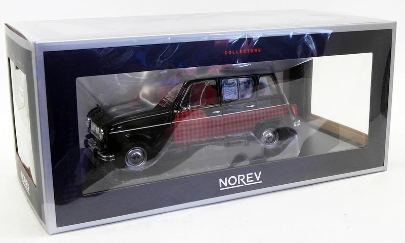 Coche modelo Norev escala 1/18 185242 - Renault 4 Parisienne - negro/rojo Foto 4 de 4