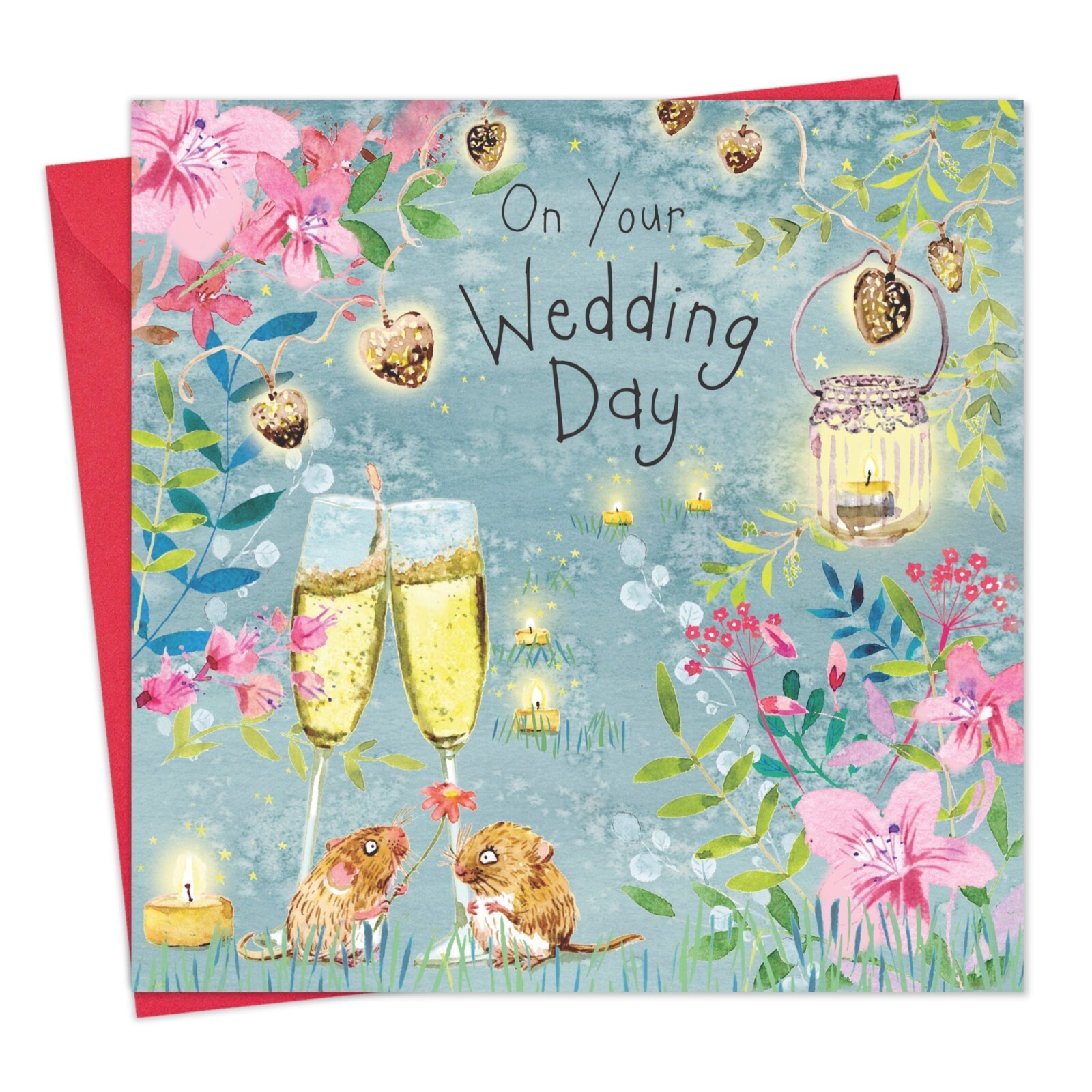Wedding Card Champagne - Wedding Cards for Bride & Groom - Cute Card For Wedding