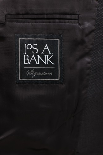 JOS A BANK SIGNATURE mens brown NAILHEAD WOOL sport coat suit jacket blazer 44 R - Picture 12 of 14
