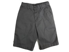 Nautica Boys Gray 100 Cotton Flat Front Chino Shorts-Size 16 Inseam 10.5