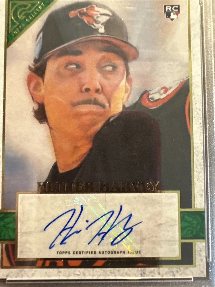 2020 Topps Gallery Hunter Harvey RC с автографом зеленая /99 #50 PSA 10 драгоценных камней как новые POP1 - Изображение 2 из 4