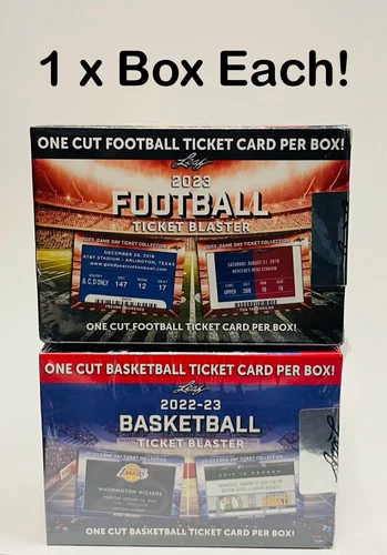 LEAF 2022-23 Football and Basketball Ticket Blasters One Cut Card Per Box SEALED