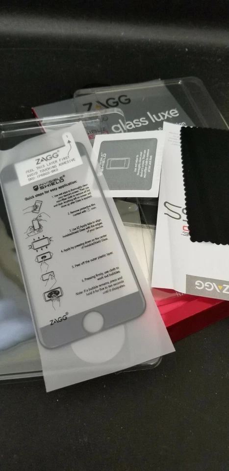 Authentic ZAGG InvisibleShield Tempered Glass Privacy Screen Protector for Phone - Image 2 of 3
