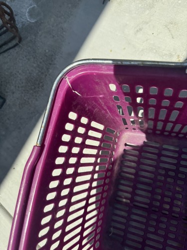 99 Cent Store Only, Purple Hand Basket, Used, From Actual Store Vintage Logo - Picture 6 of 6