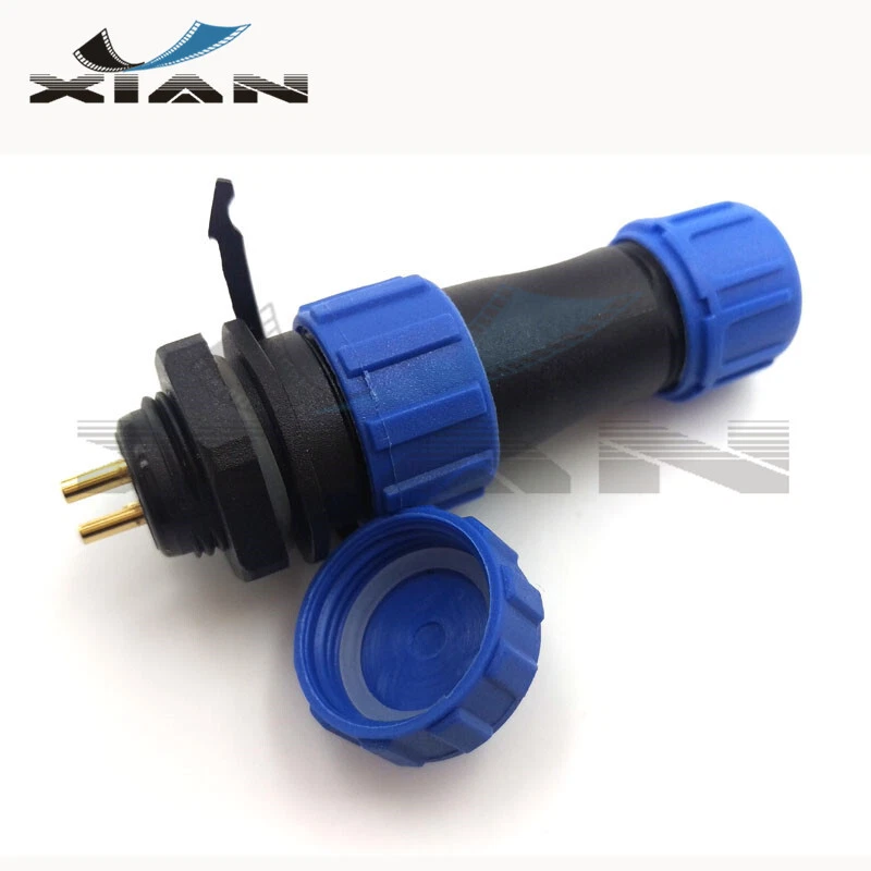 SP13 2Pin IP67 Electrical Waterproof 2 Wire Connector Power Cable Plug Socket - Image 3 of 4