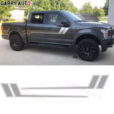 2x Silver Grey Side Door Fender Hockey Stripe Sticker For Toyota Tacoma Tundra