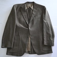 Hart Schaffner Marx 48L Brown Tweed Soft Shoulder Mens Blazer Jacket Sport Coat