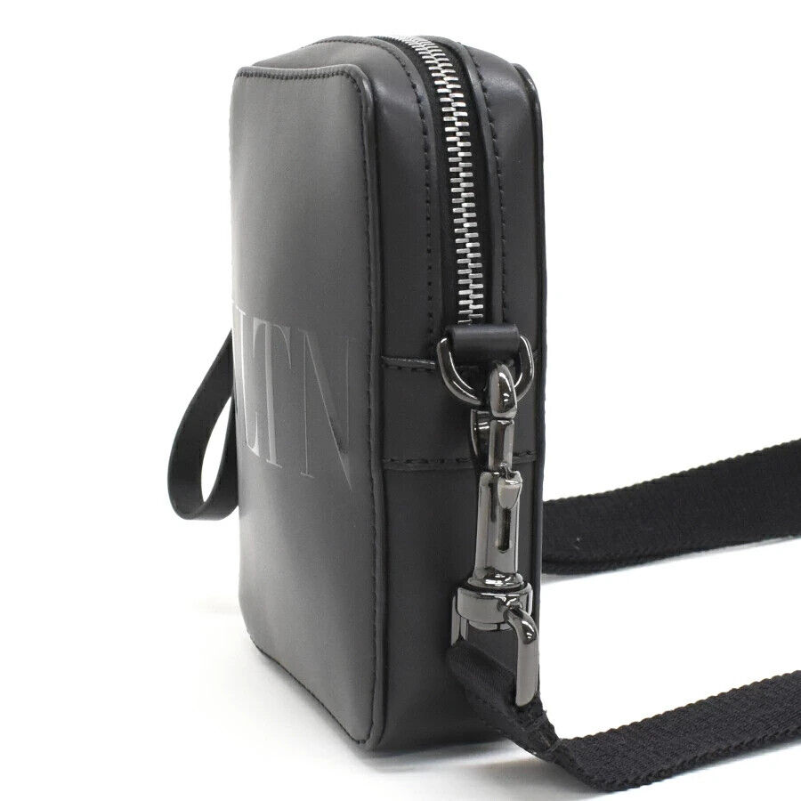 Valentino Garavani VLTN Leather Small Crossbody Bag Black Valentino Garavani VLTN Leather Small Crossbody Bag Black