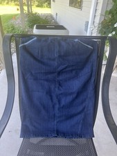 Christopher Banks Blue Jean Stretch Denim Skirt Dark Wash Women s 30L Sz 6/28