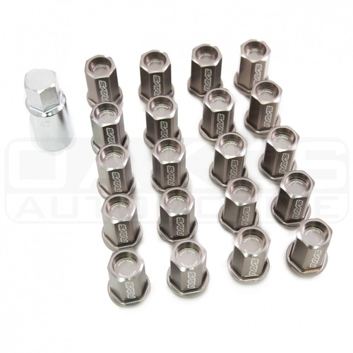 Rays Dura-Nut L42 Straight Type Lugs (12x1.5mm, 16 Lugs + 4 Locks, Gunmetallic) - Picture 2 of 6