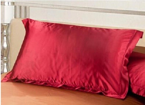 Red  Silk Pillowcase, 19 Momme, 100% Pure Mulberry Silk. Grade 6A, CARLTY'S